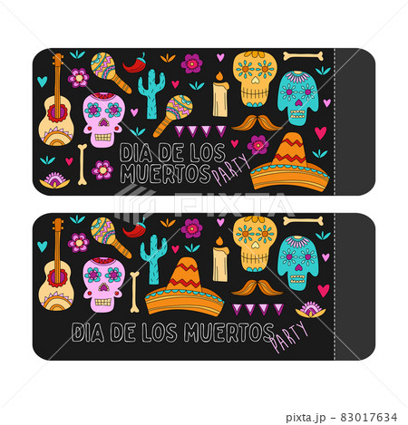 Day of the dead, Dia de los muertos, banner with colorful Mexican elements Day of the dead, Dia de los muertos, banner with colorful Mexican elements 83017634