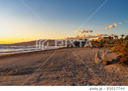 Coastline at Retamar park, El Toyo. Province of Almeria. Andalusia, Spain 83017744