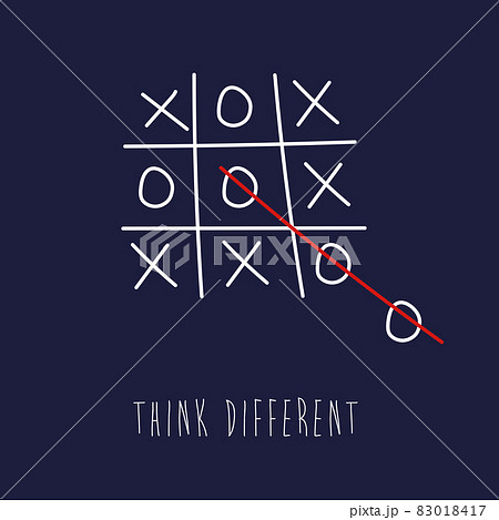 Tic Tac Toe- think different - Think outside the box banner 83018417