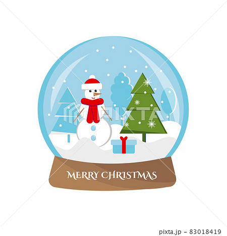 Christmas magic glass snowball with snowman  83018419