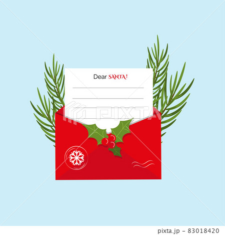 Christmas concept of a letter to Santa. Red postal 83018420