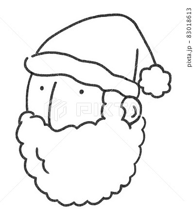 santa claus face drawing