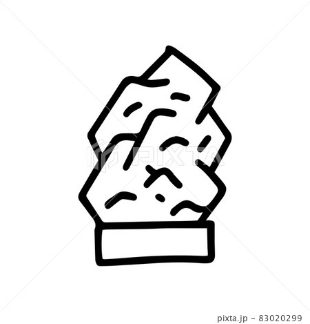 salt lamp line vector doodle simple icon 83020299