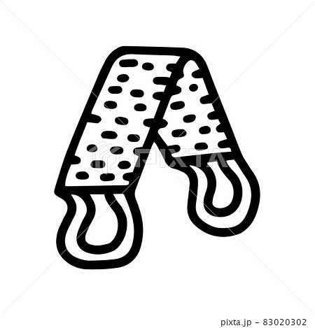 bath belt washcloth line vector doodle simple icon 83020302