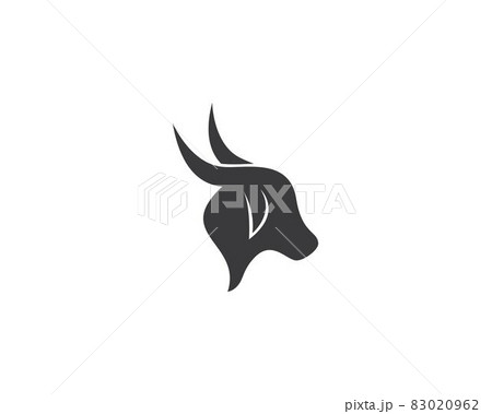 Bull logo template vector icon illustration Bull logo template vector icon illustration 83020962