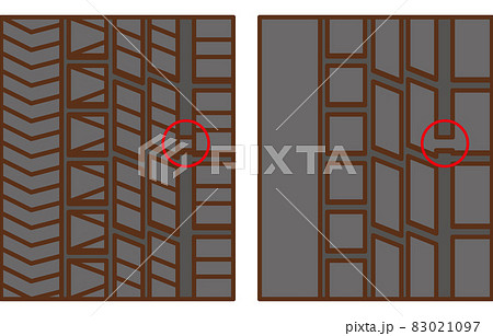 自動車のタイヤのプラットホームのイラスト 83021097