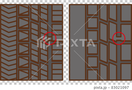 自動車のタイヤのプラットホームのイラスト 83021097