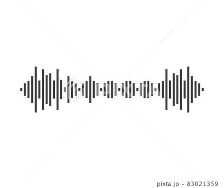 Sound wave logo template vector icon Sound wave logo template vector icon 83021359
