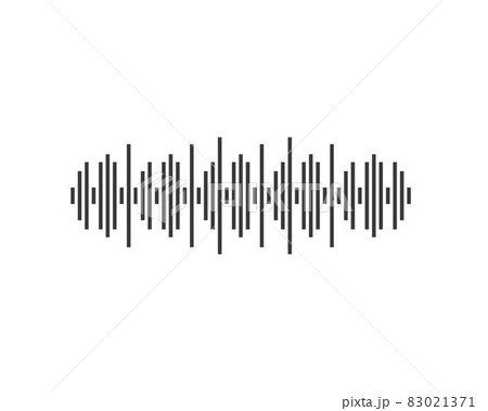 Sound wave logo template vector icon 83021371