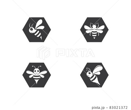 Bee logo vector icon illustration 83021372
