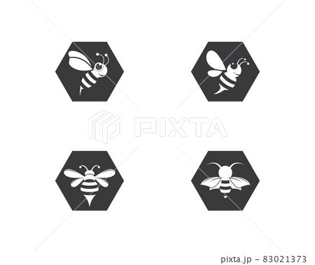 Bee logo vector icon illustration 83021373