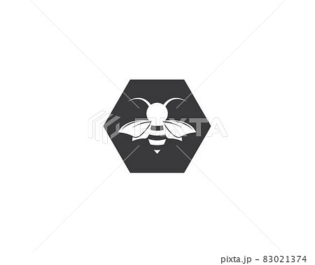 Bee logo vector icon illustration 83021374