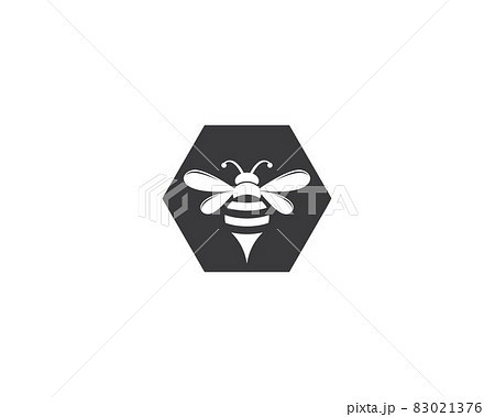 Bee logo vector icon illustration 83021376