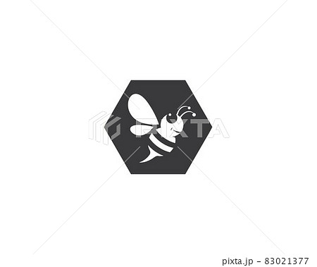 Bee logo vector icon illustration 83021377