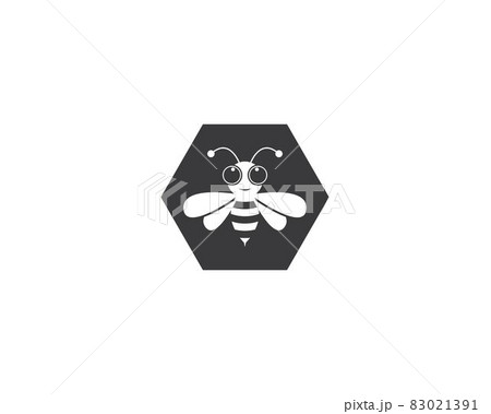 Bee logo vector icon illustration Bee logo vector icon illustration 83021391