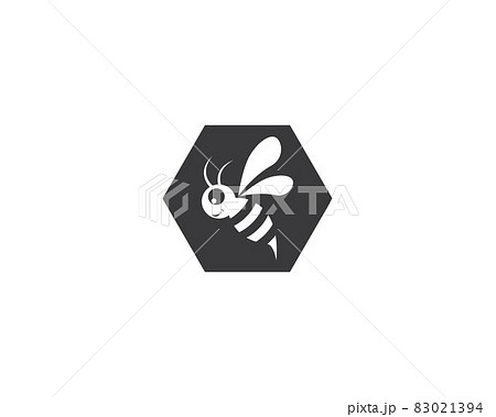 Bee logo vector icon illustration 83021394