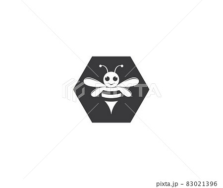 Bee logo vector icon illustration 83021396