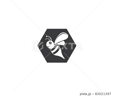 Bee logo vector icon illustration 83021397
