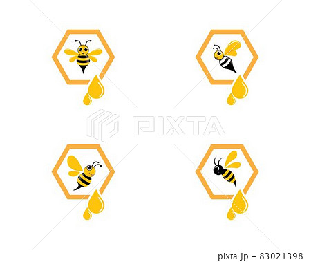 Bee logo vector icon illustration 83021398