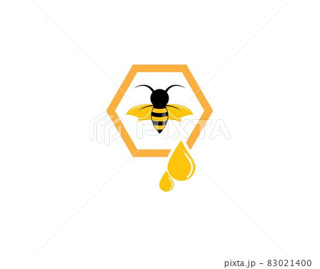 Bee logo vector icon illustration 83021400