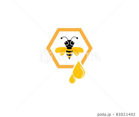 Bee logo vector icon illustration Bee logo vector icon illustration 83021402