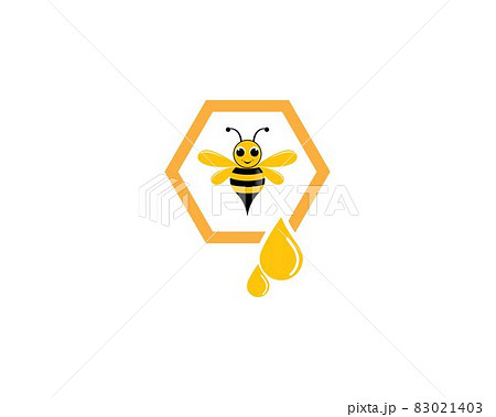 Bee logo vector icon illustration 83021403