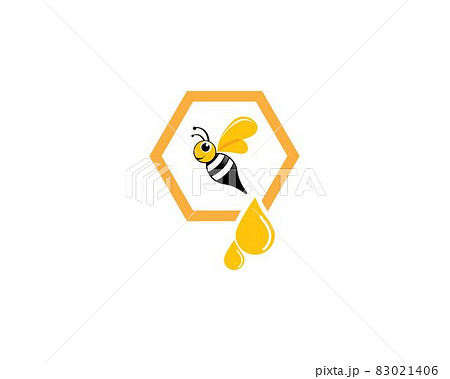 Bee logo vector icon illustration 83021406