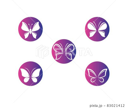 Butterfly logo template vector icon illustration 83021412