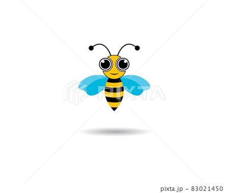 Bee logo vector icon illustration 83021450