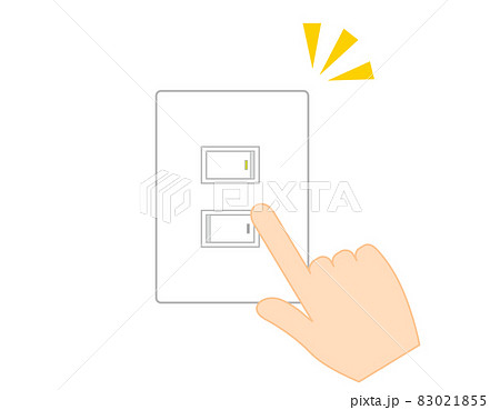 蛍光灯の電源スイッチ　ベクターイラスト 83021855