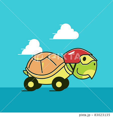 Funny Tortoise Turtle Race Car Fast Exotic Reptile Cartoon 83023135