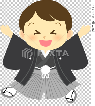 イラスト素材: ニッコリ笑顔で紋付き袴姿の男の子が両手をあげてジャンプする姿 主線なし 黒 イラスト素材: ニッコリ笑顔で紋付き袴姿の男の子が両手をあげてジャンプする姿 主線なし 黒 83023330