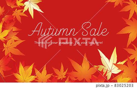 秋のセールやイベントのイメージに使いやすいベクターバナー 秋のセールやイベントのイメージに使いやすいベクターバナー 83025203