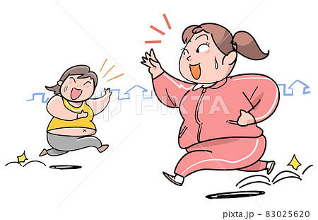 太った人のジョギング 83025620