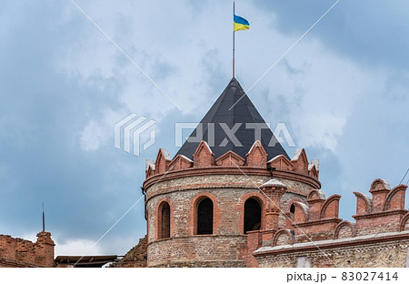Tower in Medzhybish fortress, Ukraine 83027414