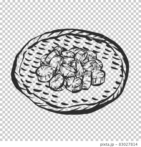 干貝手繪毛筆劃風插畫 干貝手繪毛筆劃風插畫 83027814