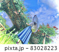 吸い込まれそうな空とそこに立つ彼女 83028223
