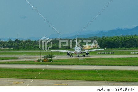 Airplane at Da Nang Airport, Vietnam 83029547