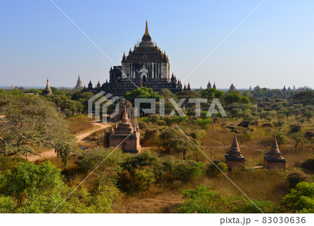 Ancient Buddhist temple in Bagan, Myanmar 83030636