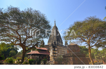 Ancient Buddhist temple in Bagan, Myanmar 83030642