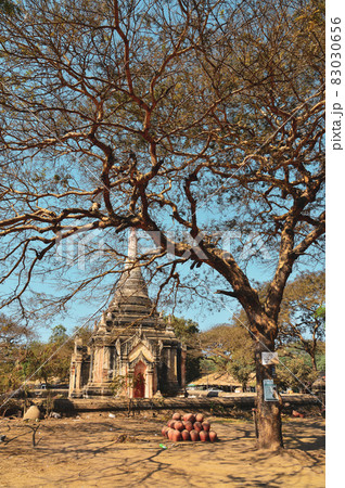 Ancient Buddhist temple in Bagan, Myanmar 83030656