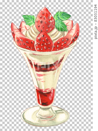 Coffee shop strawberry parfait Coffee shop strawberry parfait 83031194