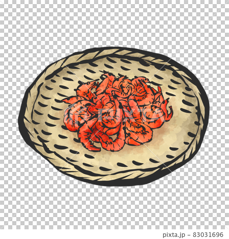 赤海老の手描き筆絵風イラスト 83031696