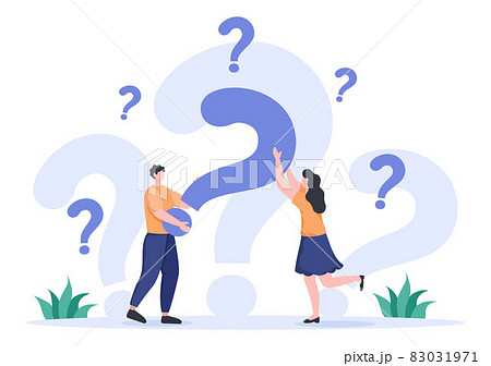 FAQ or Frequently Asked Questions for Website, Blogger Helpdesk, Clients Assistance, Helpful Information, Guides. Background Vector Illustration 83031971