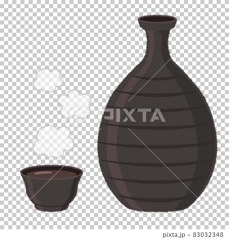 Illustration of sake bottle Illustration of sake bottle 83032348