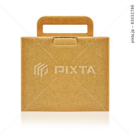 Ecology Box Bag for Take away isolated on a white background. Ecology Box Bag for Take away isolated on a white background. 83032786