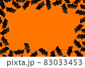 Halloween bats frame on orange background.  83033453