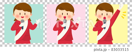 選挙演説をしてる女性 選挙演説をしてる女性 83033515