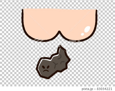 Butt and hard poop 83034221