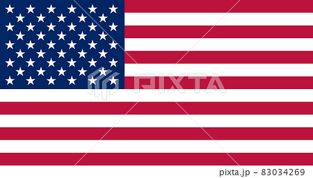 National flag of United States of America...のイラスト素材 [83034269] - PIXTA